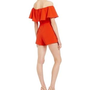 Gianni Bini over shoulder Red Romper